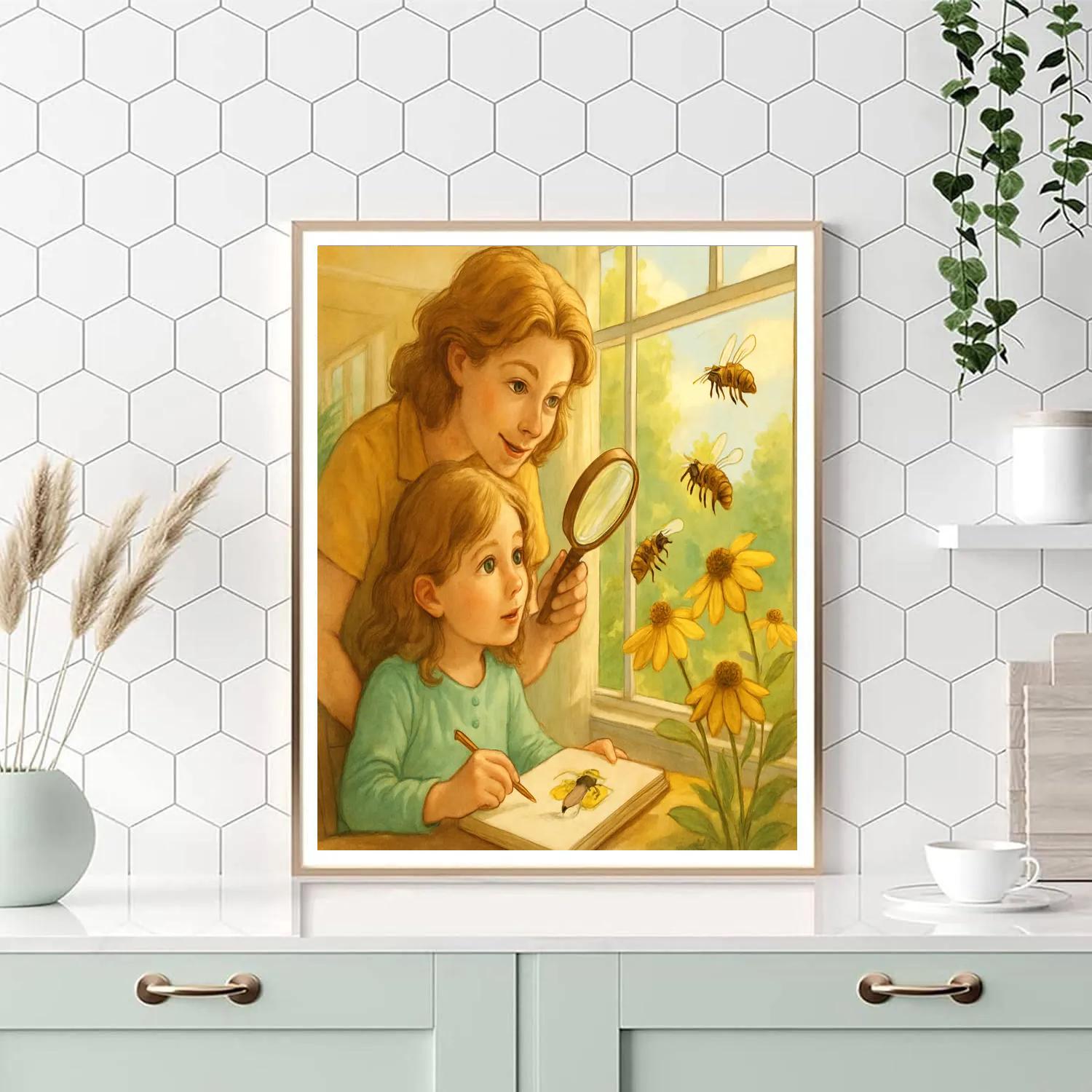 Sunroom Honey Bee Watching paint by numbers