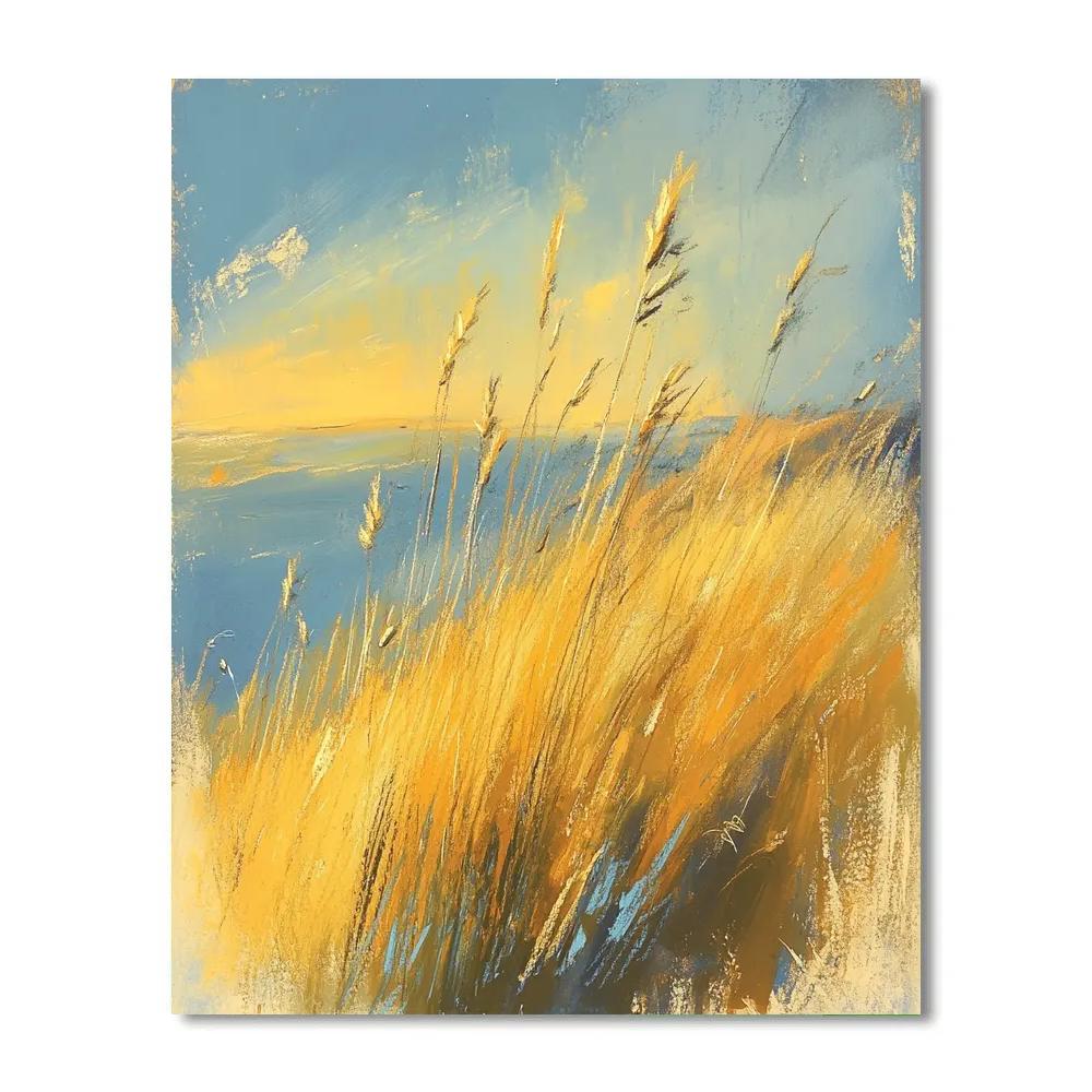 Edgar Degas Inspired Windwoven Grasses painting number kit