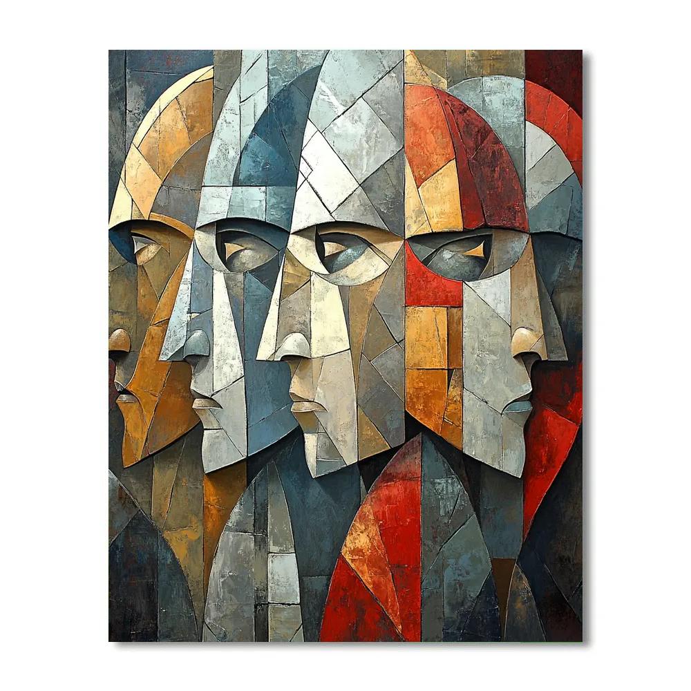 Pablo Picasso Inspired Mythic Warriors paint by number