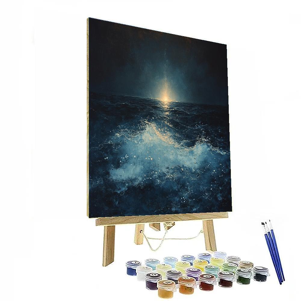 Caravaggio Inspired Seafoam Ripple paint by numbers