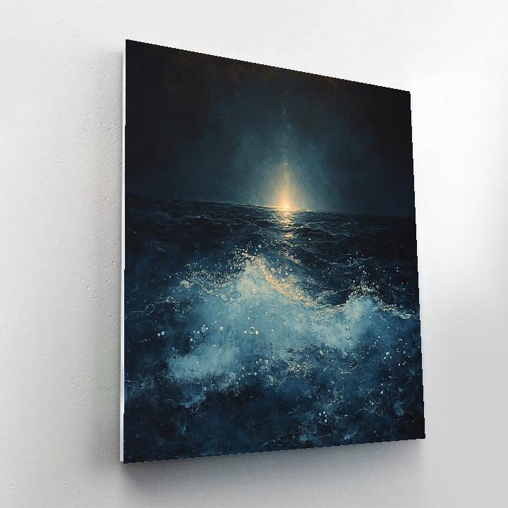 Caravaggio Inspired Seafoam Ripple paint by numbers