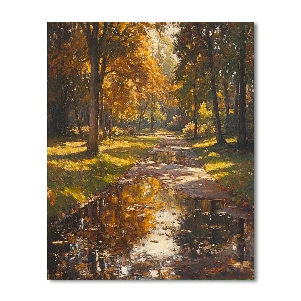 Claude Monet Inspired Autumn Garden paint by numbers