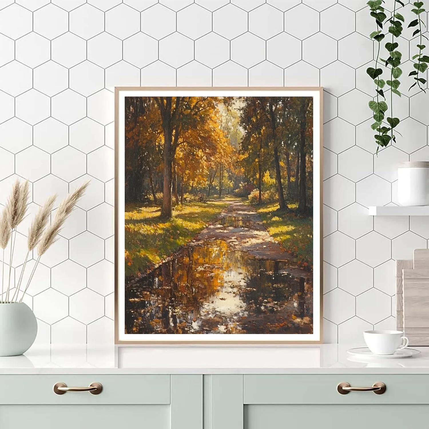 Claude Monet Inspired Autumn Garden paint by numbers