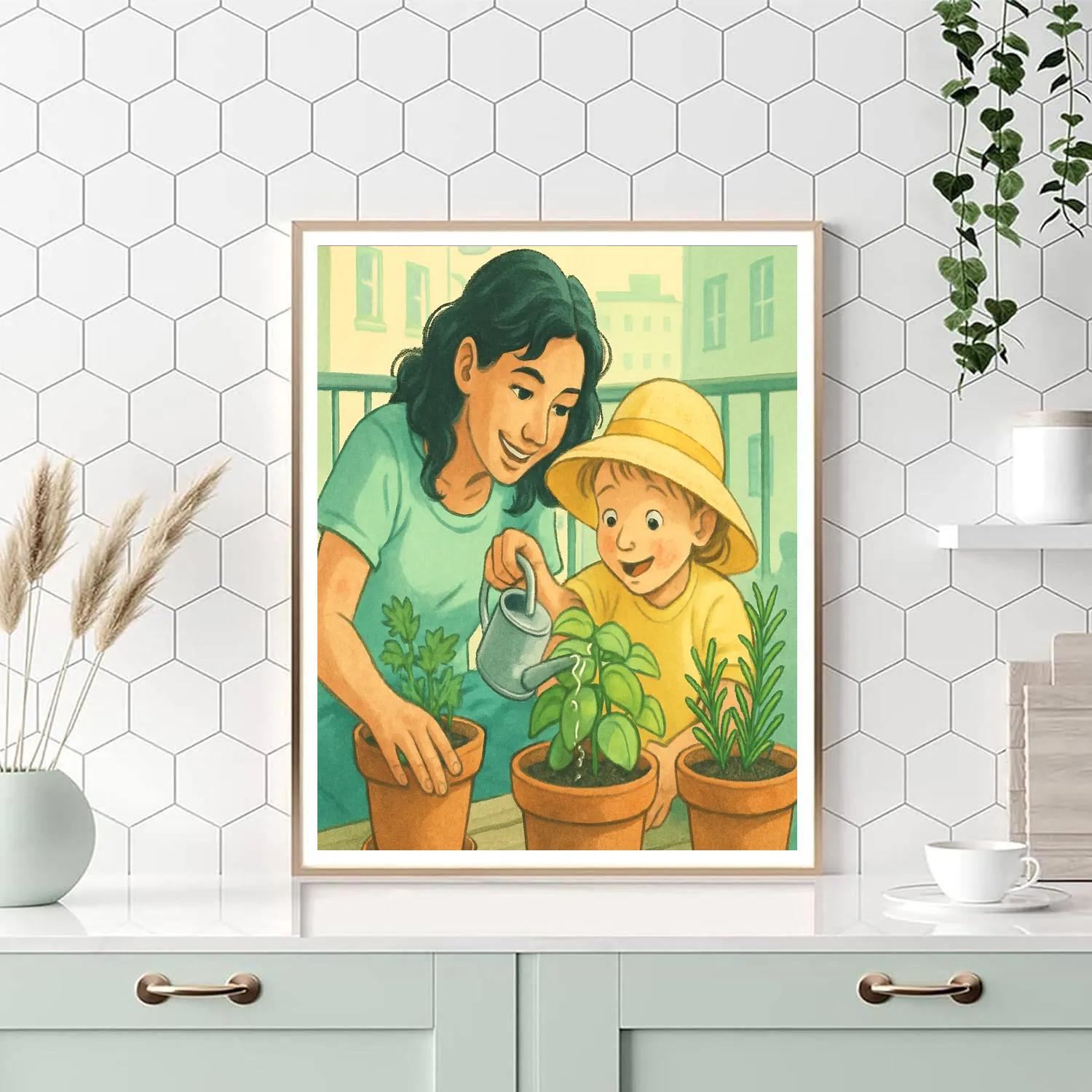 Porch Garden Watering Lesson paint by numbers