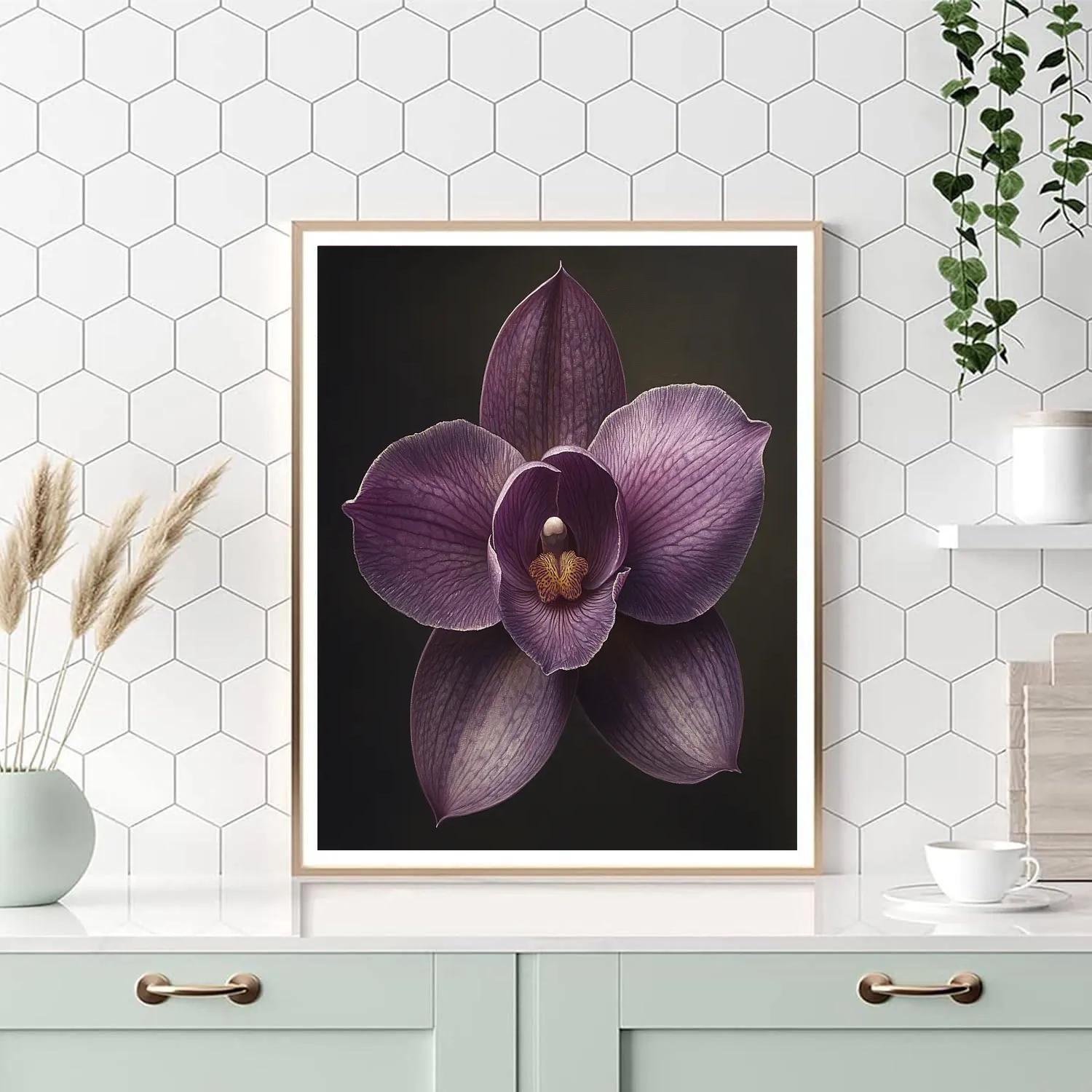 Caravaggio Inspired Night Orchid Luminescence Paint by numbers art