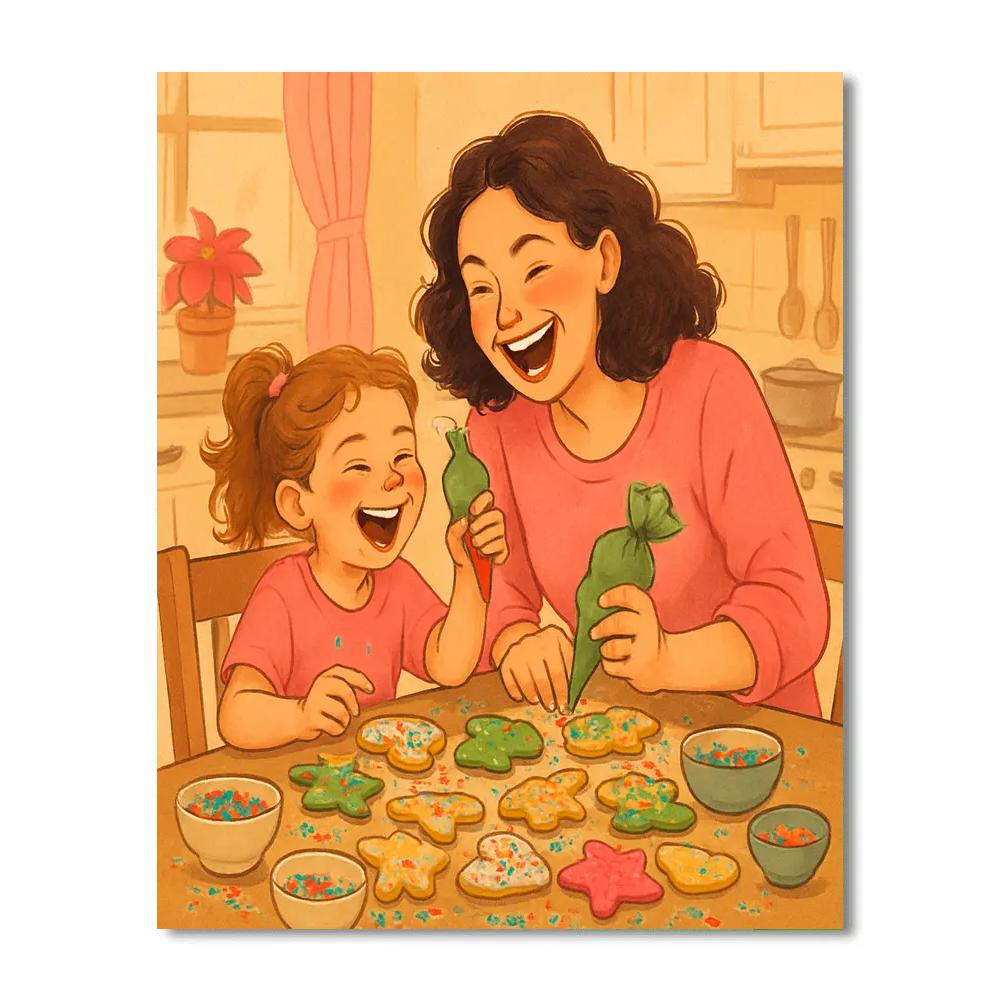 Kitchen Cookie Decorating Party painting number kit