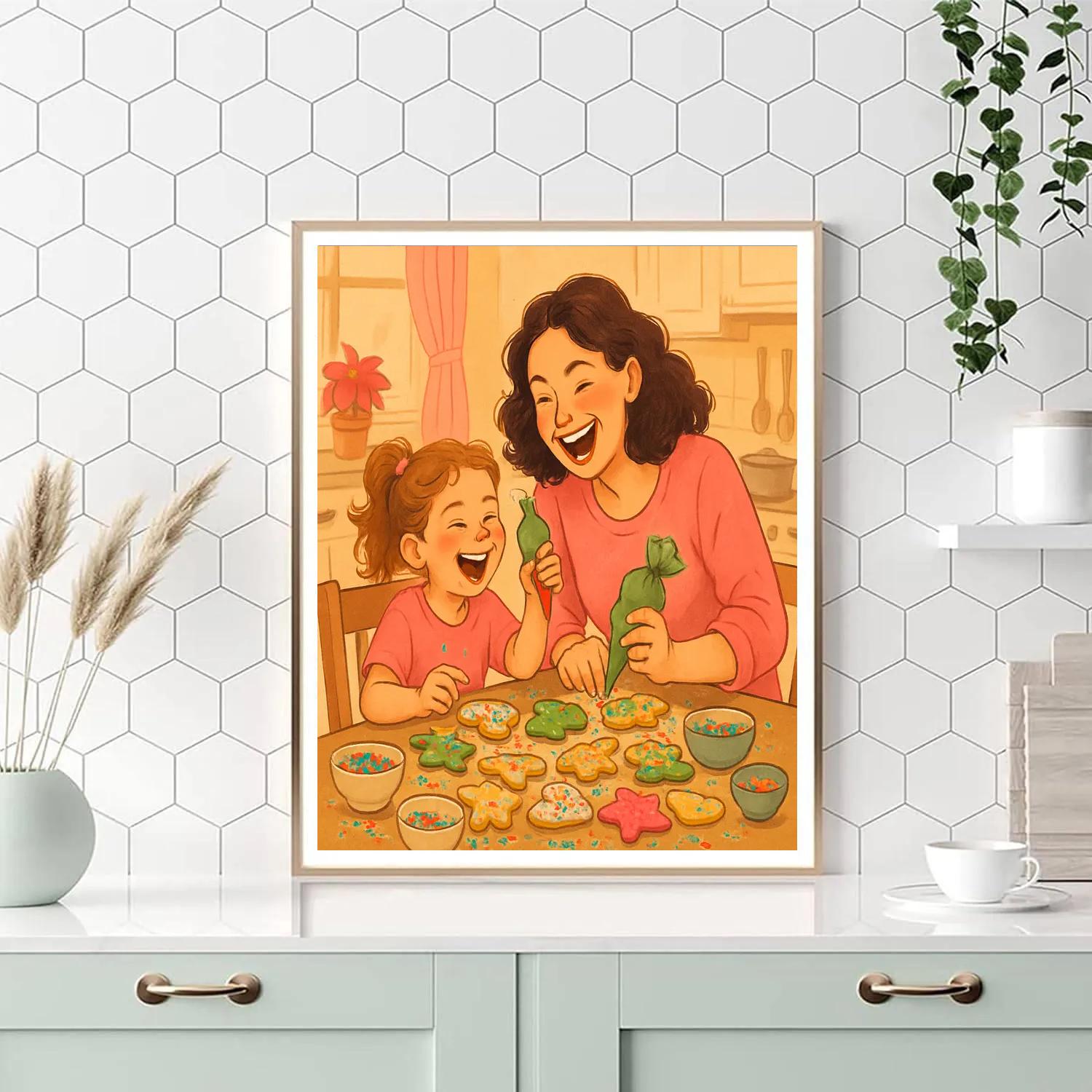 Kitchen Cookie Decorating Party painting number kit