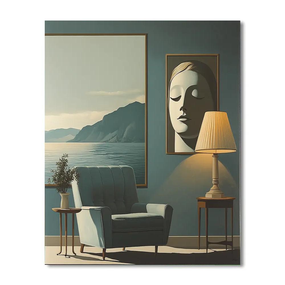 Rene Magritte Inspired Everyday Mystery Numbered painting kits