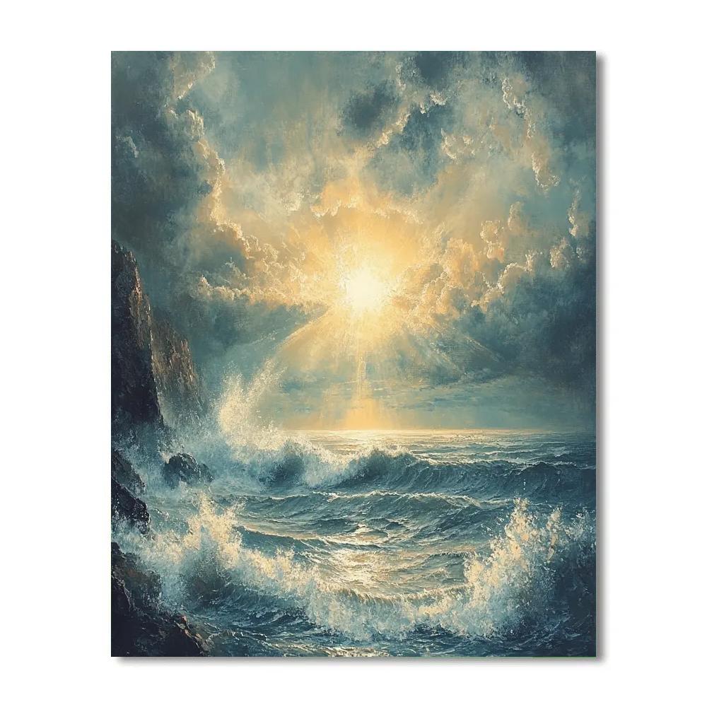 J.M.W. Turner Inspired Stormy Coastline Paint by numbers kits
