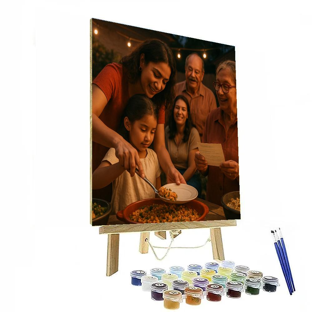 Potluck Dinner Passing Recipes Paint by numbers art