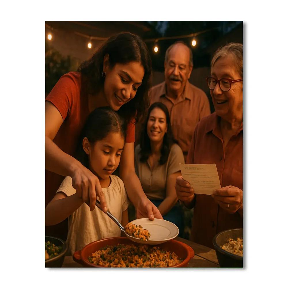 Potluck Dinner Passing Recipes Paint by numbers art