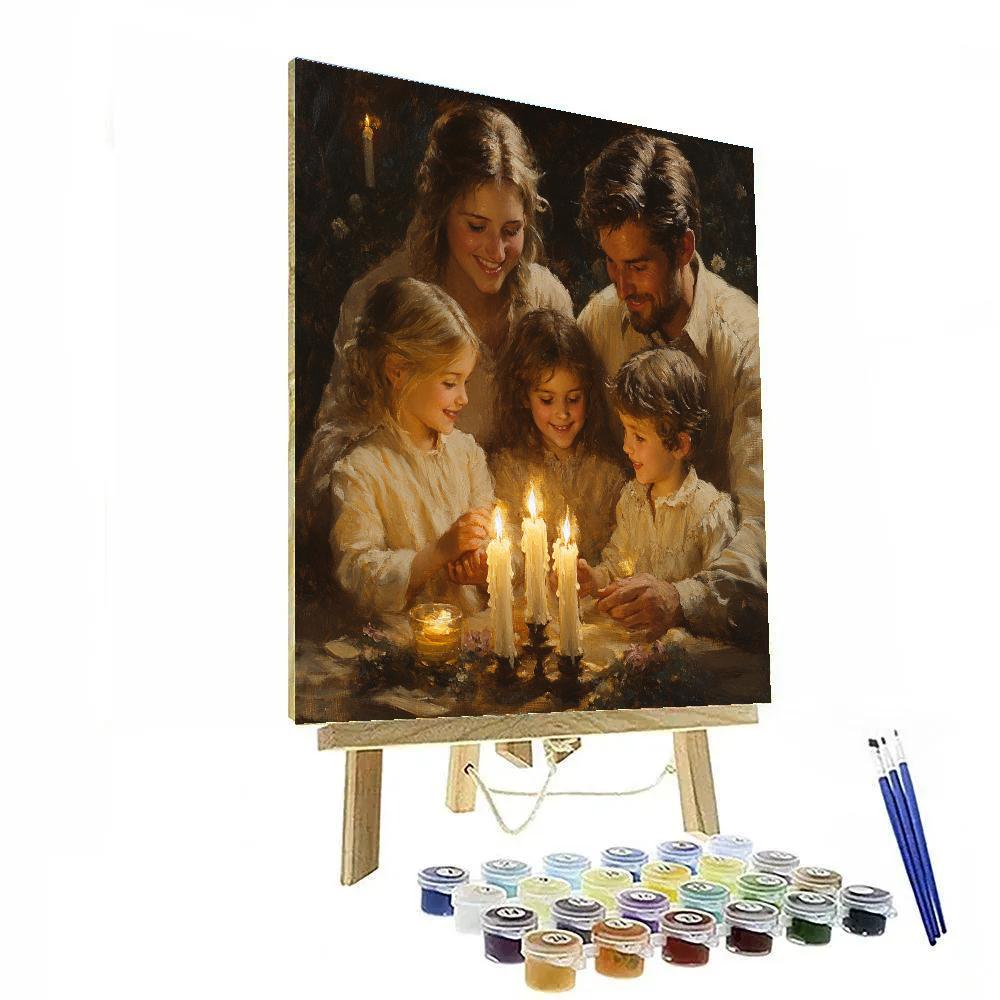 Rembrandt Inspired Family Gathering Number painting