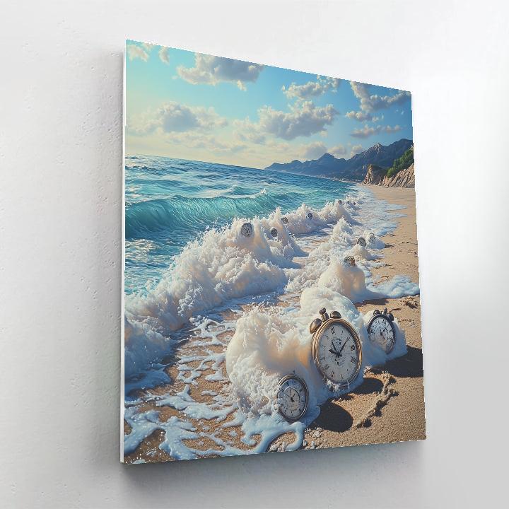 Salvador Dali Inspired Ocean Of Clocks paint by number