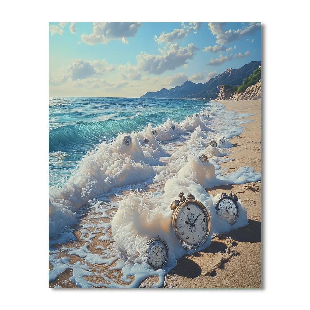 Salvador Dali Inspired Ocean Of Clocks paint by number