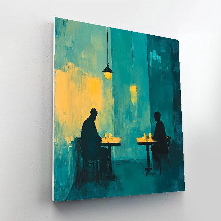 Edward Hopper Inspired Quiet Cafe paint by number