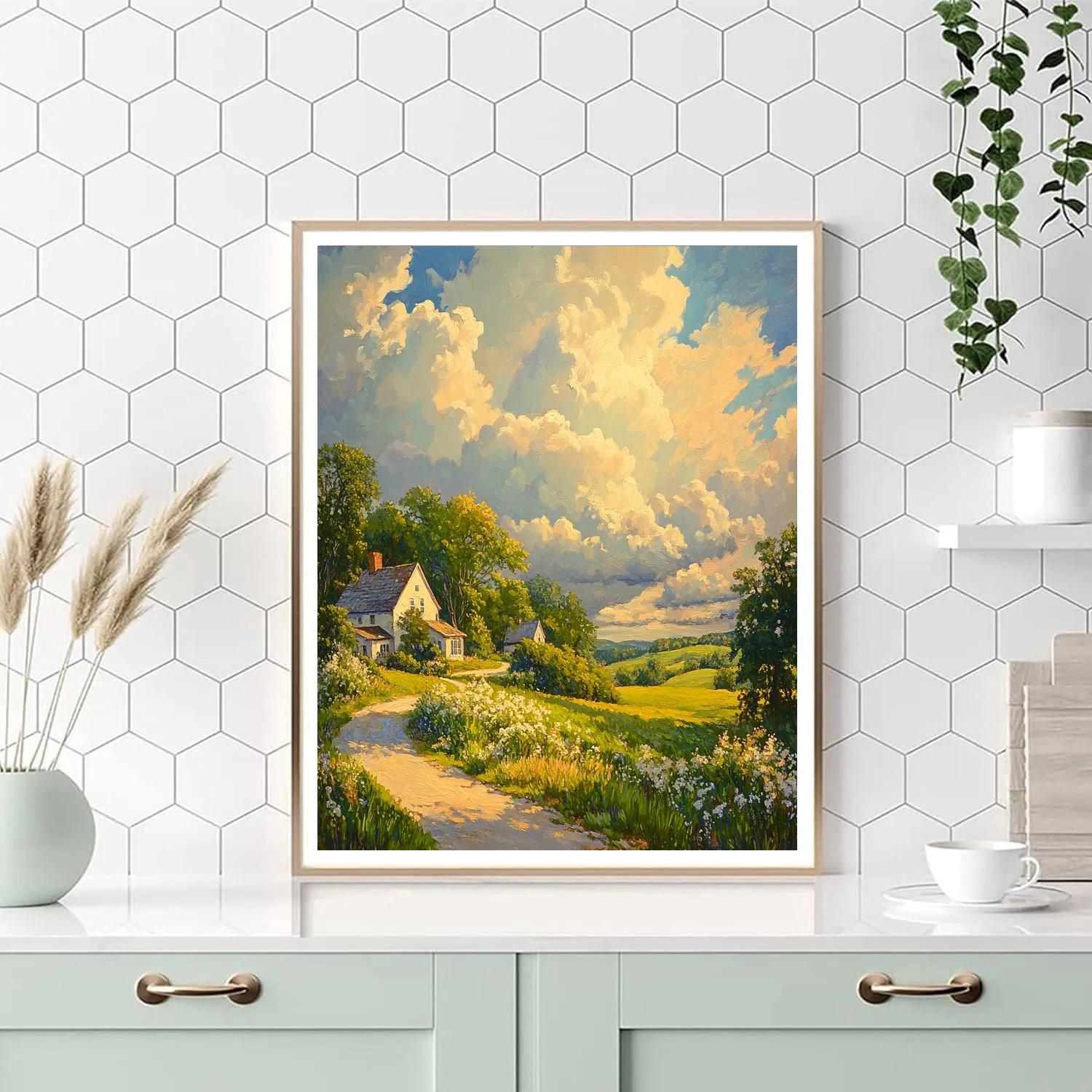 John Constable Inspired Countryside painting number kit