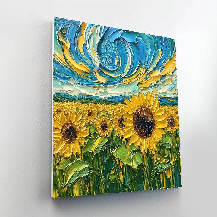Vincent Van Gogh Inspired Sunflower Field DIY paint by numbers