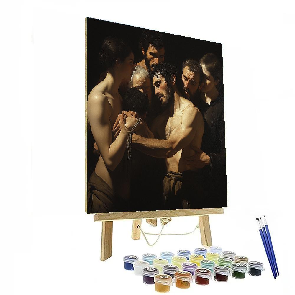 Caravaggio Inspired Dramatic Scene Number painting