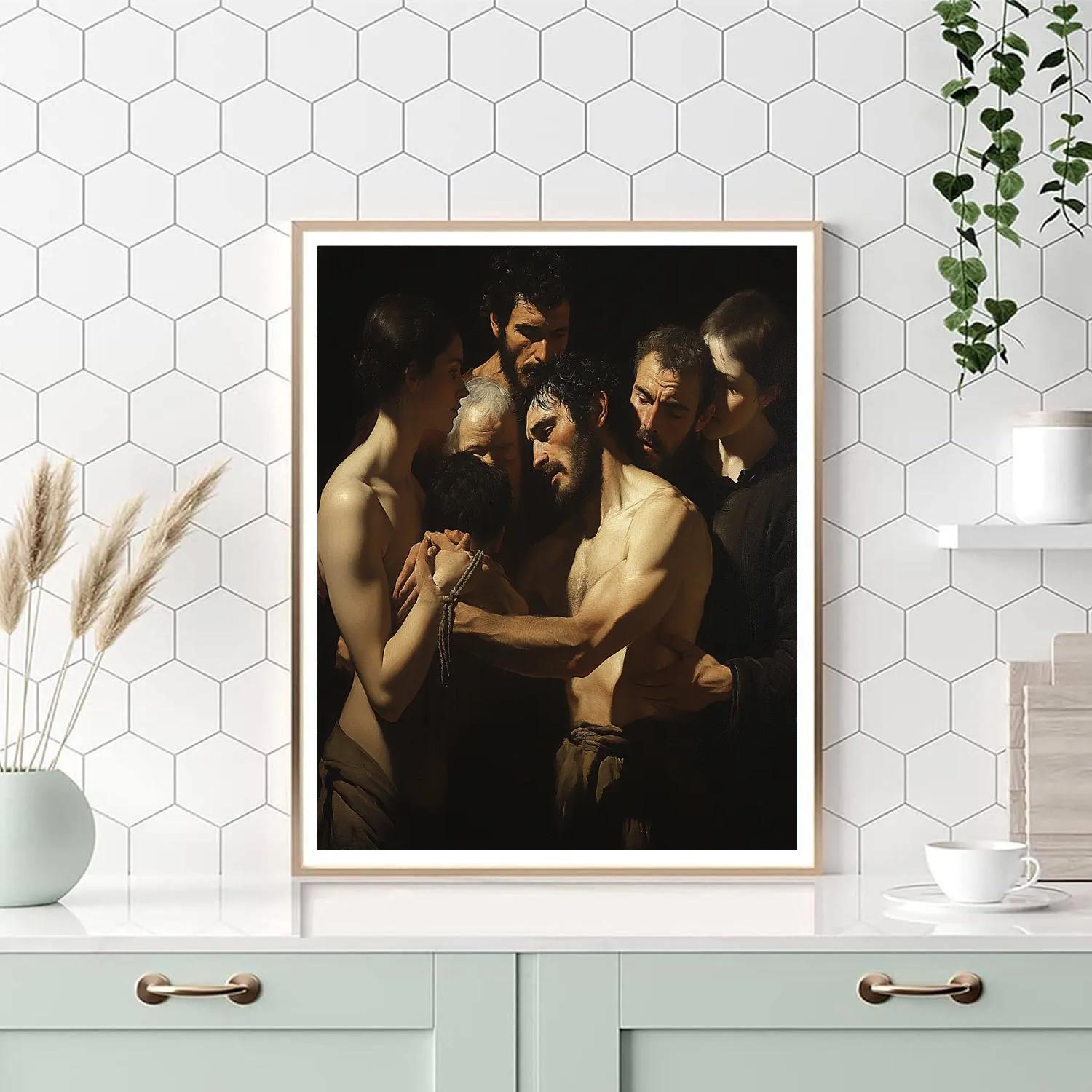 Caravaggio Inspired Dramatic Scene Number painting