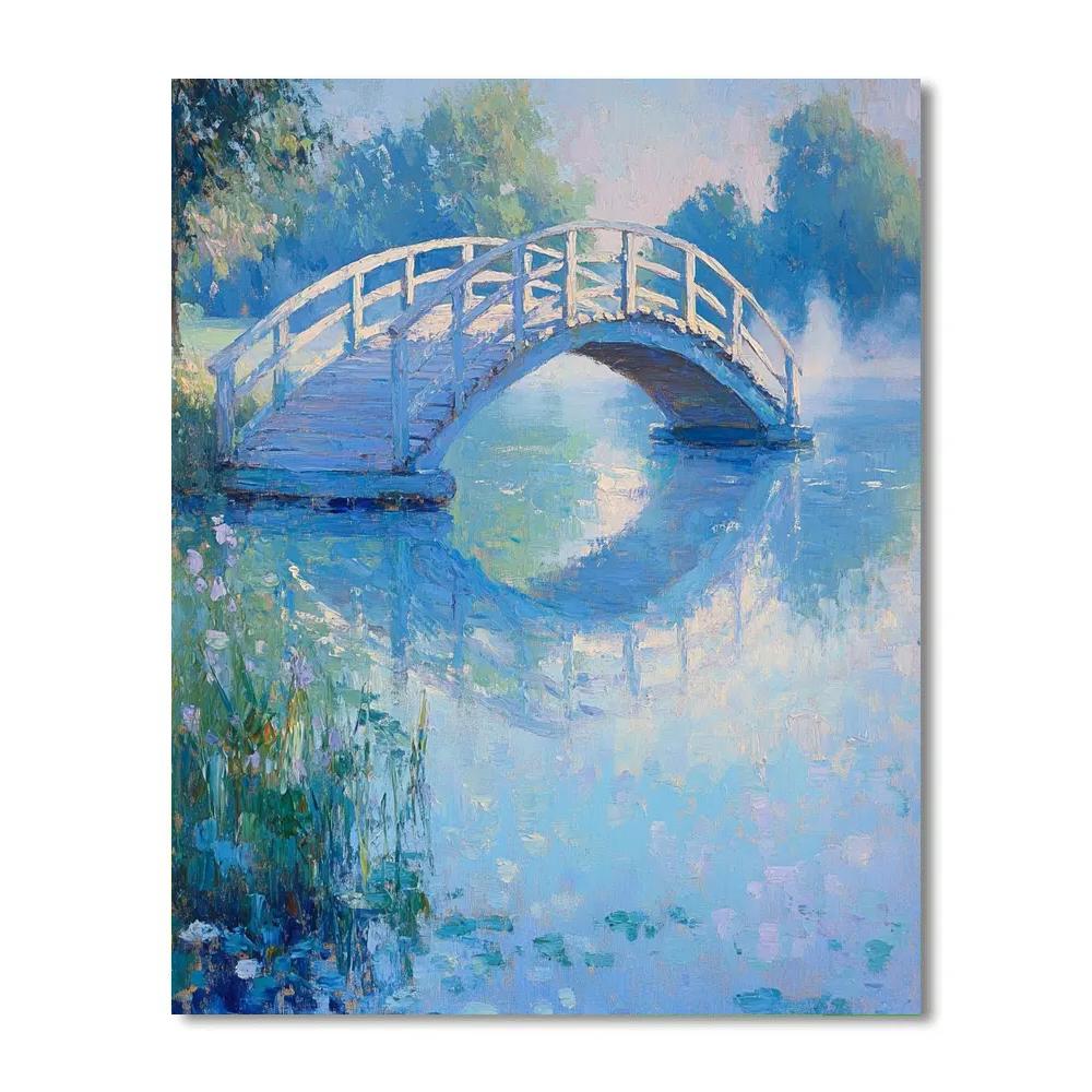 Claude Monet Inspired Lakeside Bridge Numbered painting kits