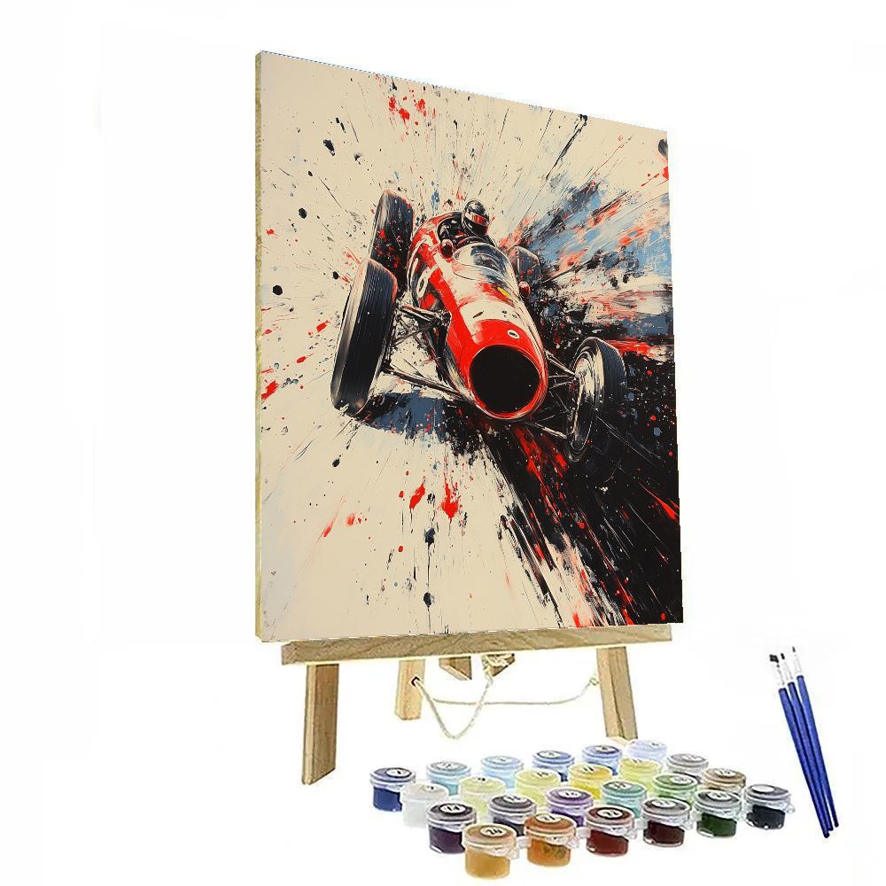 Jackson Pollock Inspired Racing Machines paint by numbers