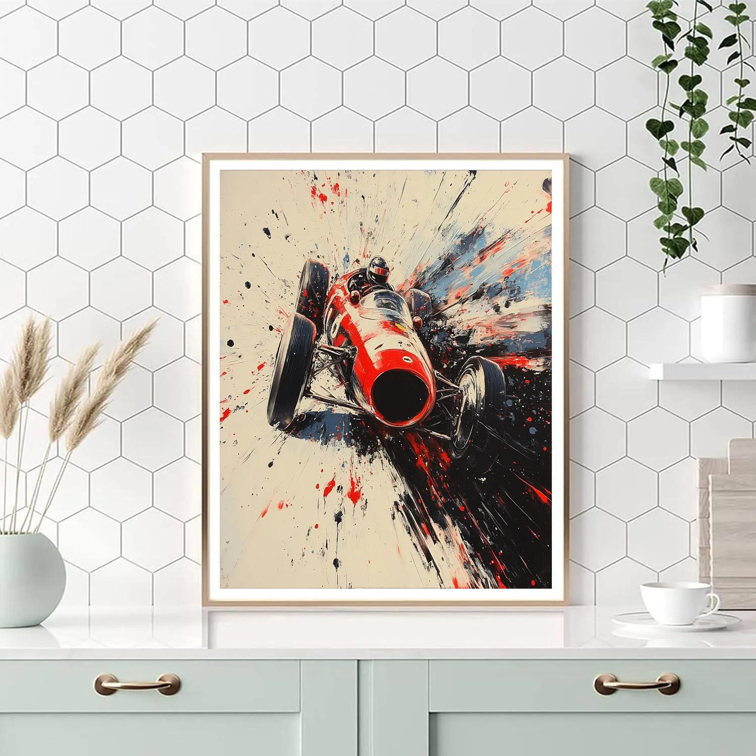 Jackson Pollock Inspired Racing Machines paint by numbers