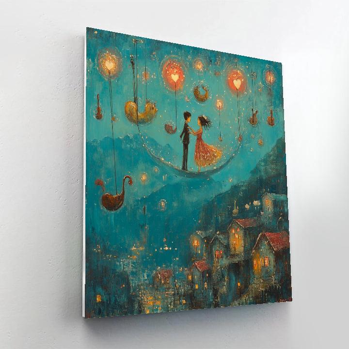 Marc Chagall Inspired Lovers In Flight Numbered painting kits