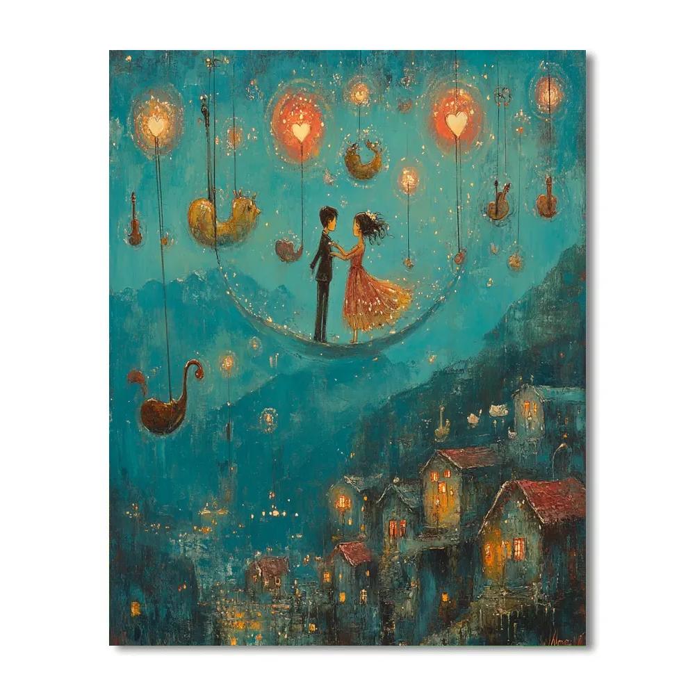 Marc Chagall Inspired Lovers In Flight Numbered painting kits