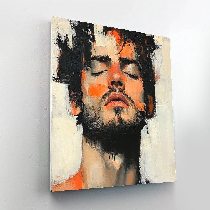 Francis Bacon Inspired Contorted Portrait Paint by numbers art