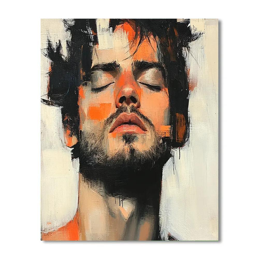 Francis Bacon Inspired Contorted Portrait Paint by numbers art