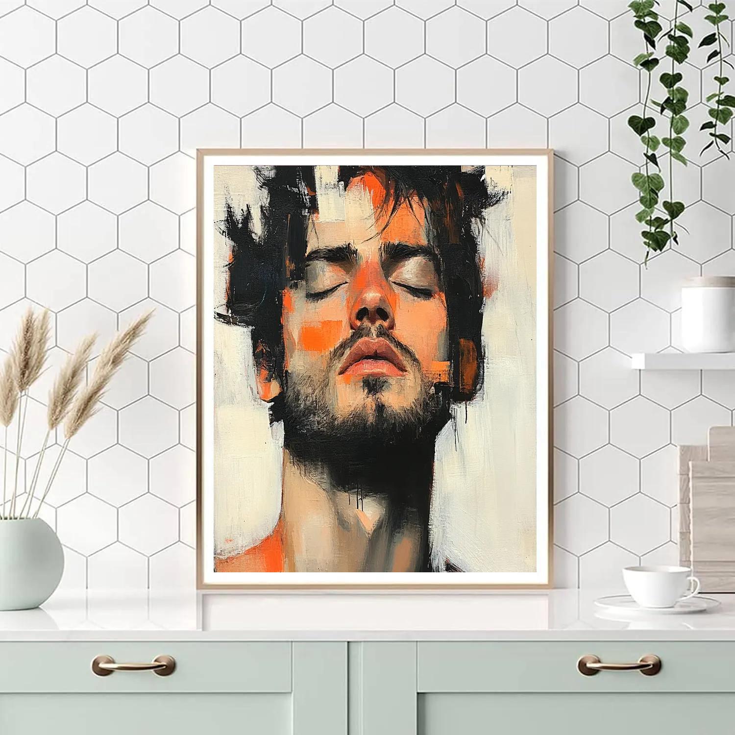 Francis Bacon Inspired Contorted Portrait Paint by numbers art