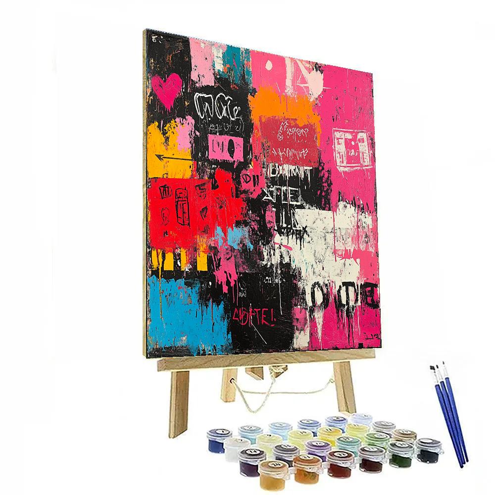 Jean-Michel Basquiat Inspired Urban Mythology paint by numbers