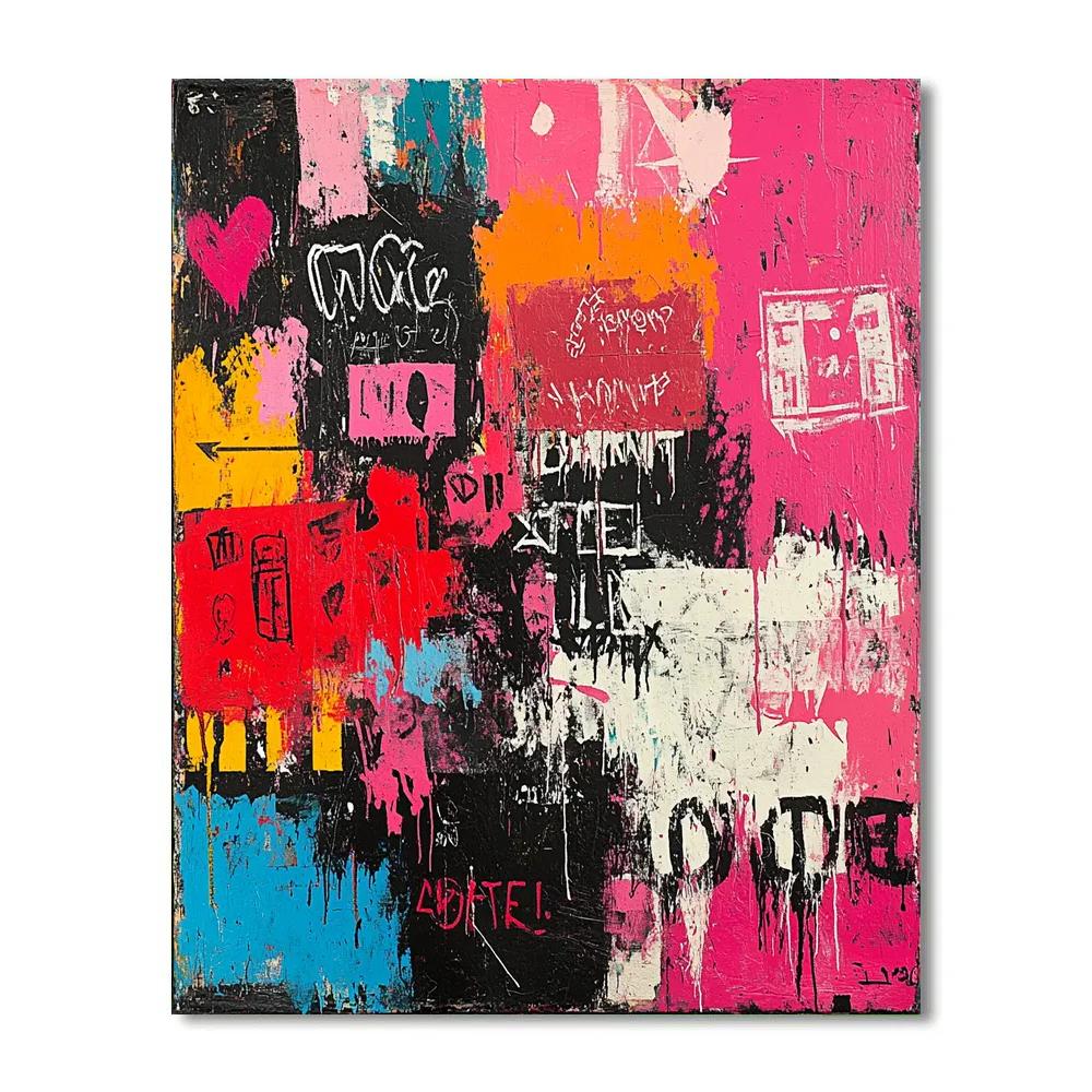 Jean-Michel Basquiat Inspired Urban Mythology paint by numbers