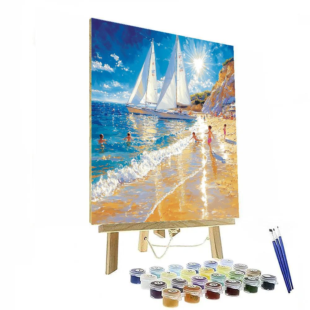 Joaquín Sorolla Inspired Beach Afternoon Paint by numbers kits