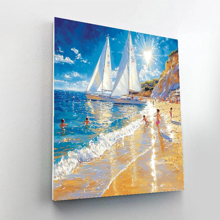 Joaquín Sorolla Inspired Beach Afternoon Paint by numbers kits