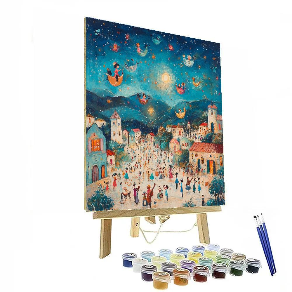 Marc Chagall Inspired Village Festival paint by numbers