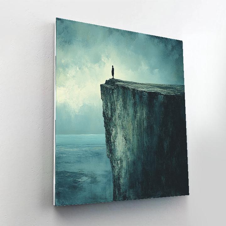 Caspar David Friedrich Inspired Lone Traveler Number painting