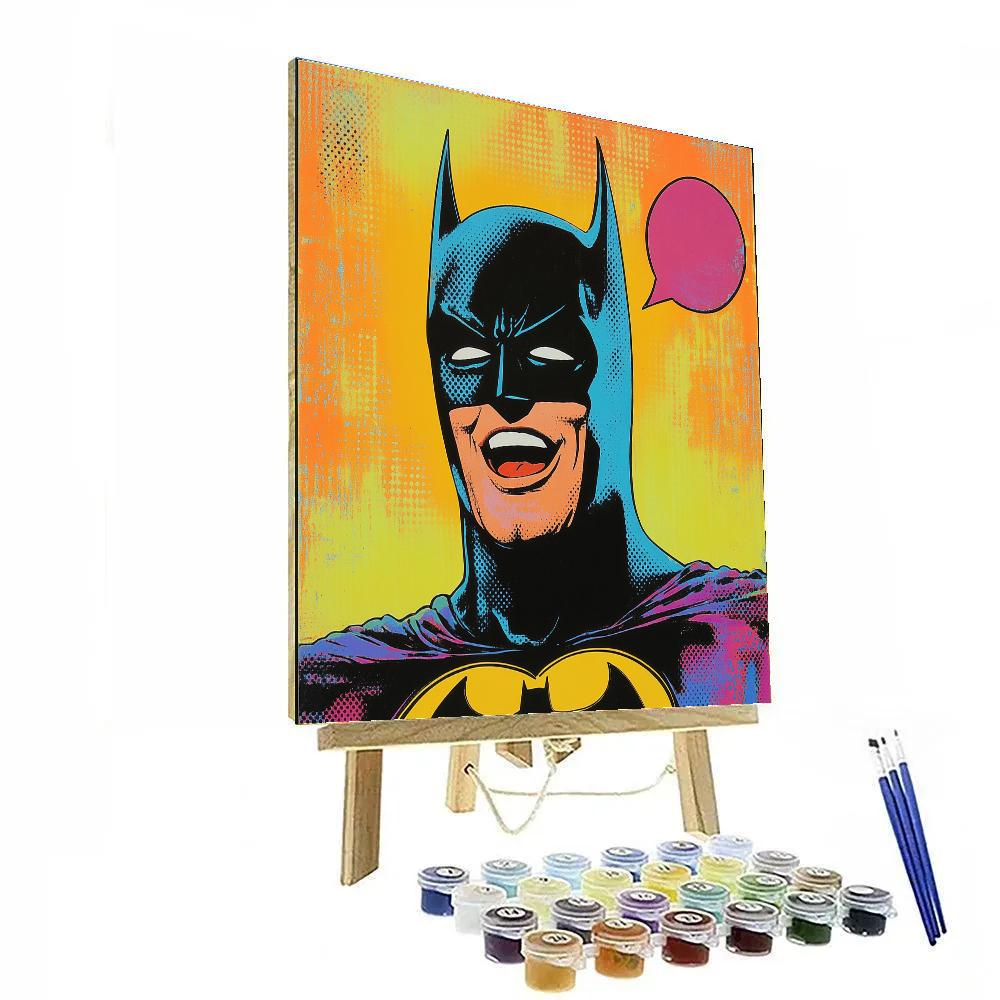 Roy Lichtenstein Inspired Comic Hero paint by numbers