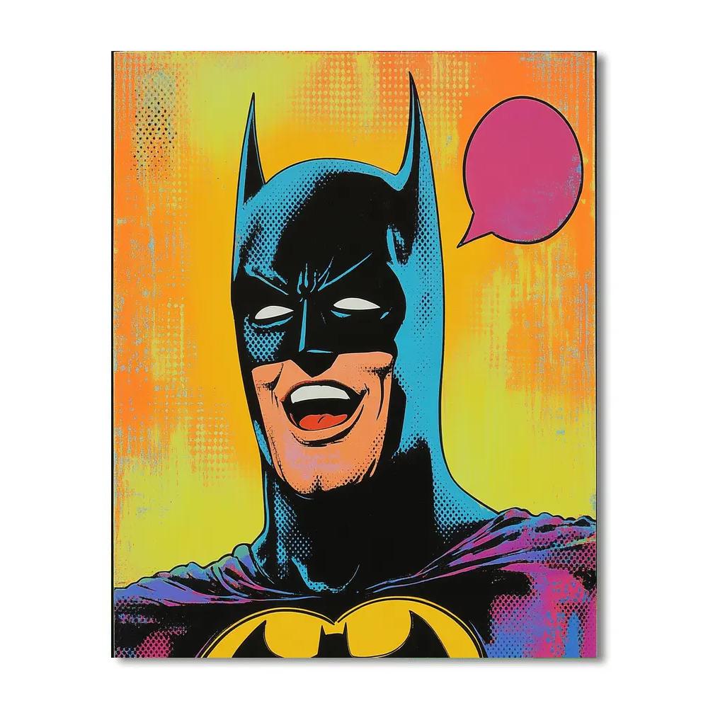 Roy Lichtenstein Inspired Comic Hero paint by numbers