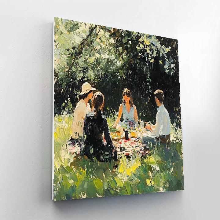 Édouard Manet Inspired Picnic In The Park paint by color