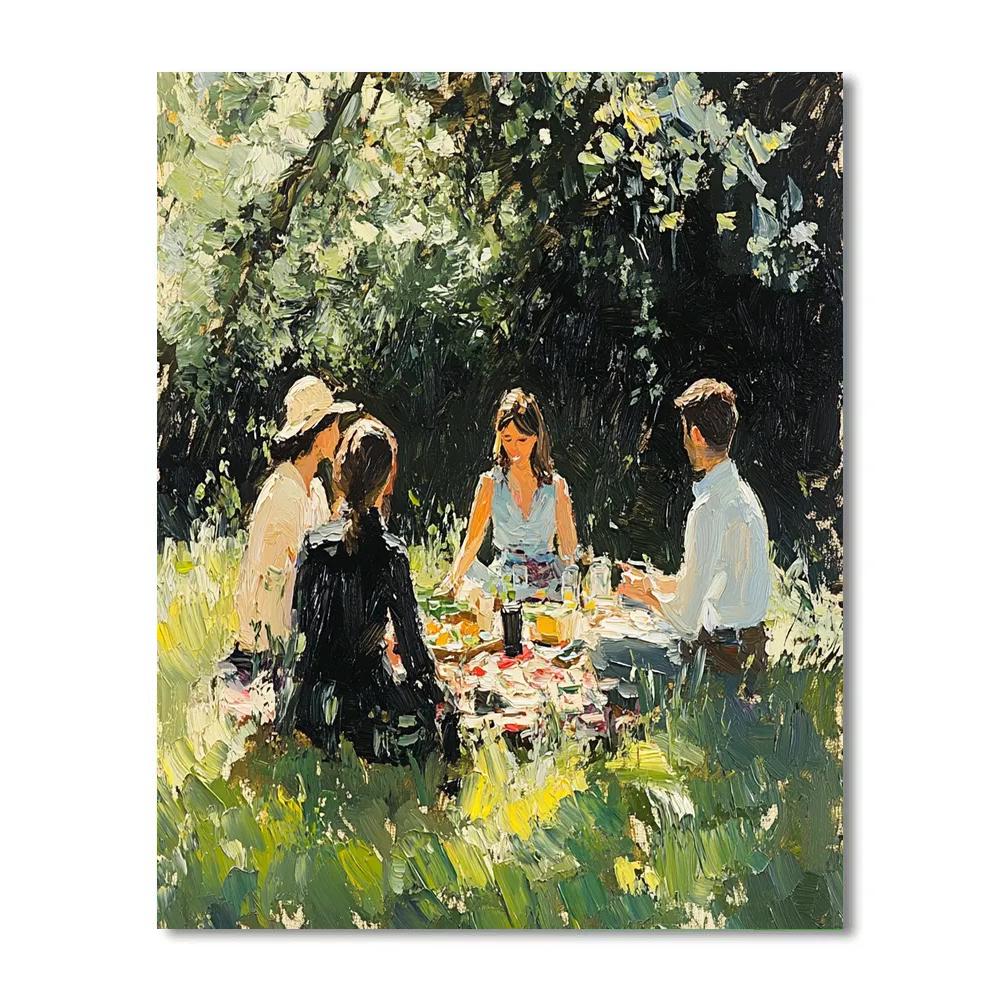 Édouard Manet Inspired Picnic In The Park paint by color