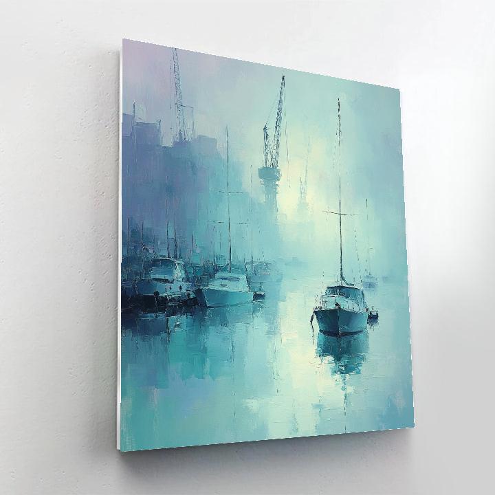 Claude Monet Inspired Foggy Harbor Morning Paint by numbers art
