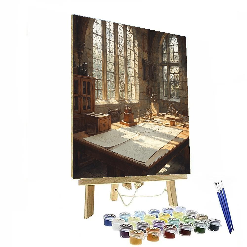 Leonardo Da Vinci Inspired Inventors Study Painting by numbers kit