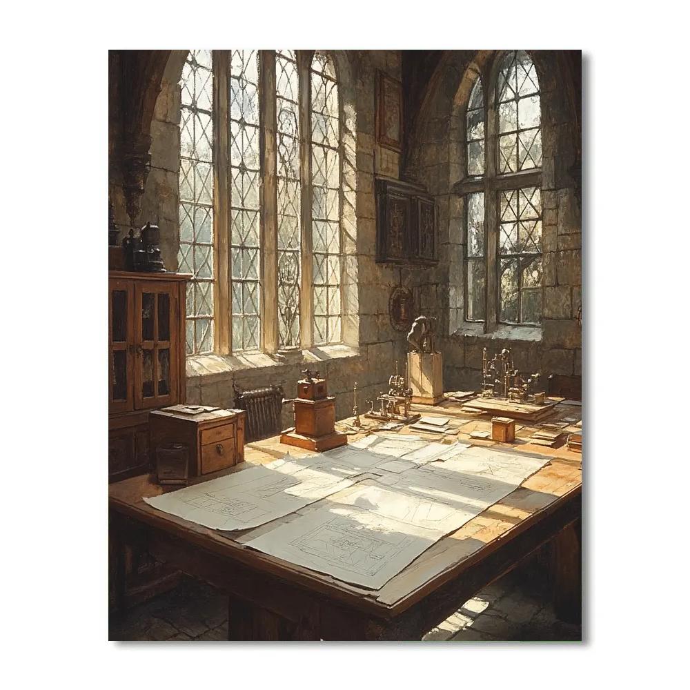 Leonardo Da Vinci Inspired Inventors Study Painting by numbers kit