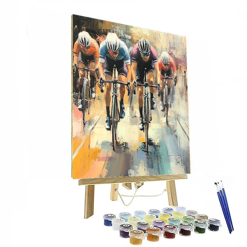Edgar Degas Inspired Cyclist Race DIY paint by numbers