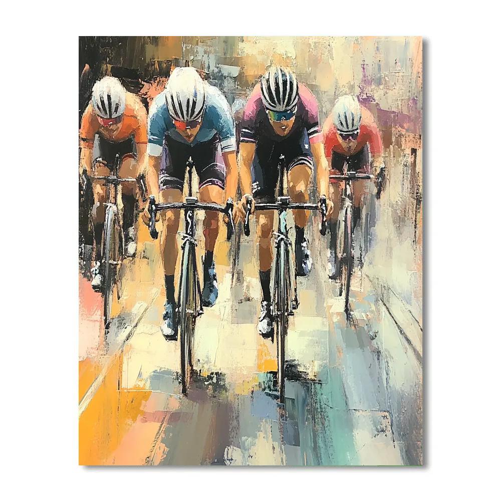 Edgar Degas Inspired Cyclist Race DIY paint by numbers