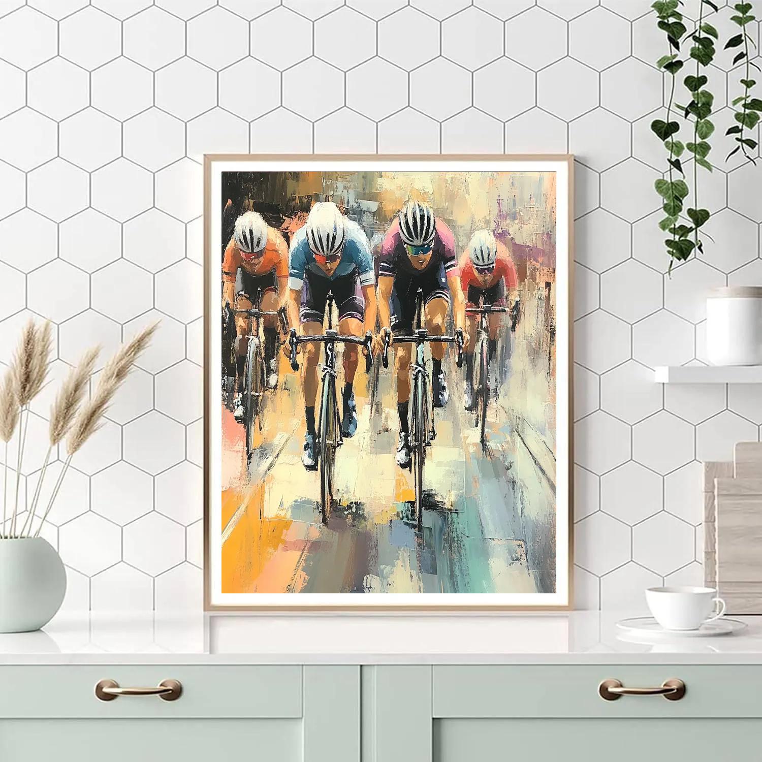 Edgar Degas Inspired Cyclist Race DIY paint by numbers