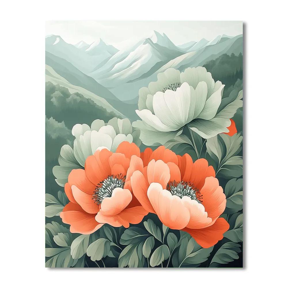 Georgia OKeeffe Inspired Mountain Bloom Paint by numbers art
