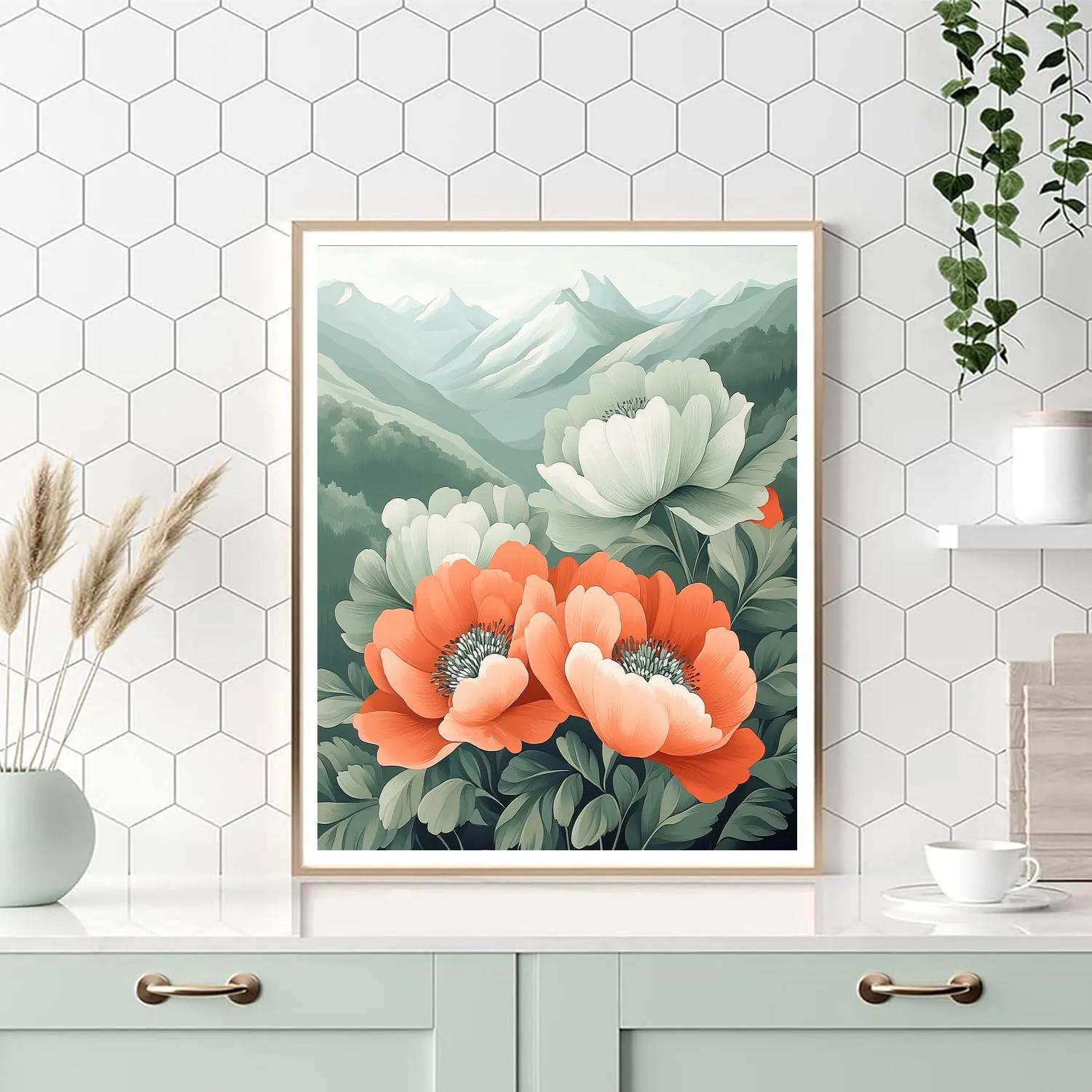 Georgia OKeeffe Inspired Mountain Bloom Paint by numbers art