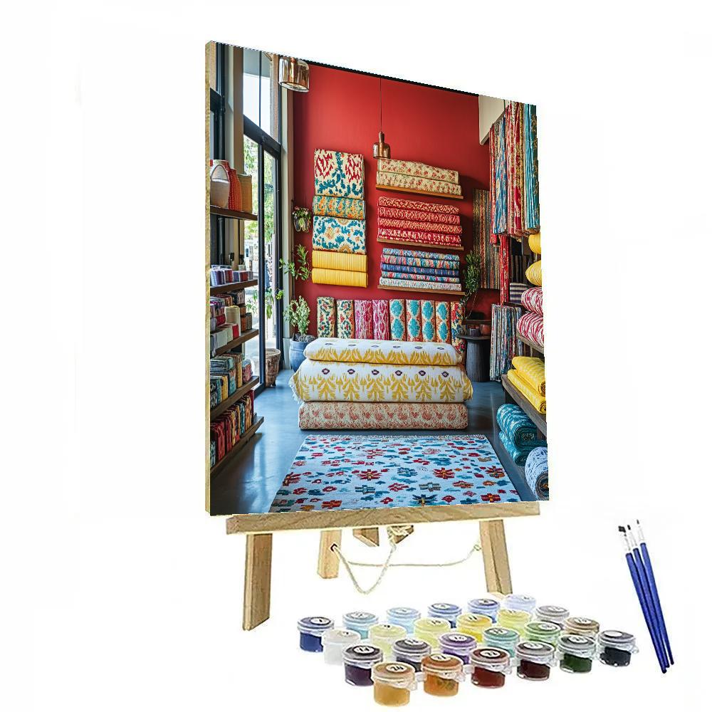 Henri Matisse Inspired Sunlit Textile Shop Paint by numbers art